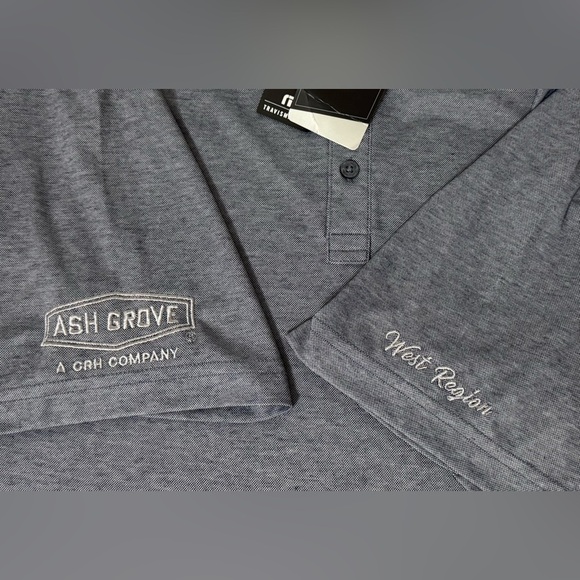 Travis Matthew Oceanside Polo Shirt Blue Nights Heather Size XL NWT Company Logo - Picture 4 of 13